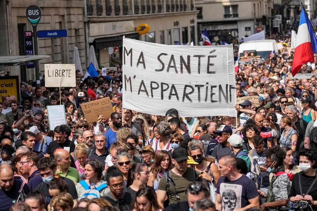 Protestos contra Passaporte Sanitário