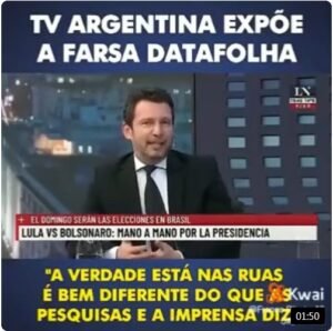 TV Argentina expõe a farsa da DATAFOLHA